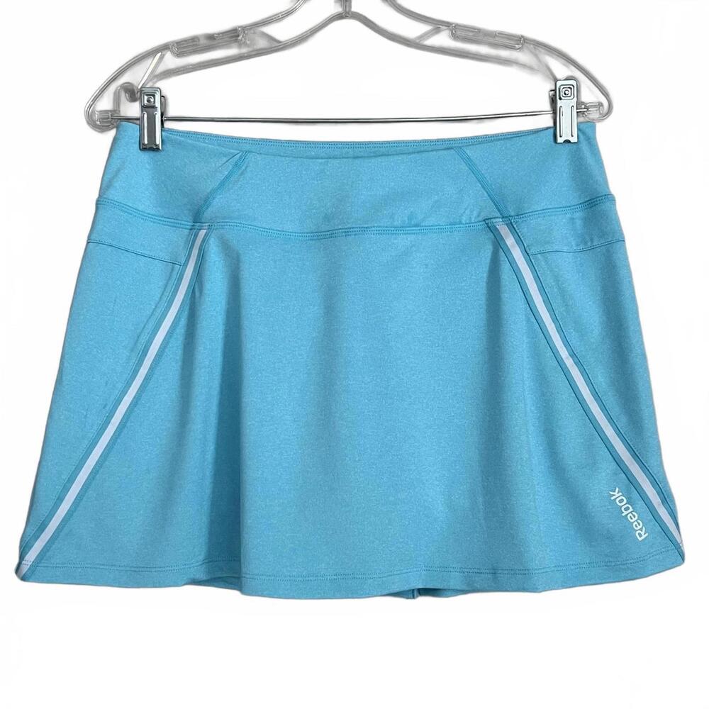 Reebok Athletic Skort Turquoise White Stripe Built-In Shorts Women’s M